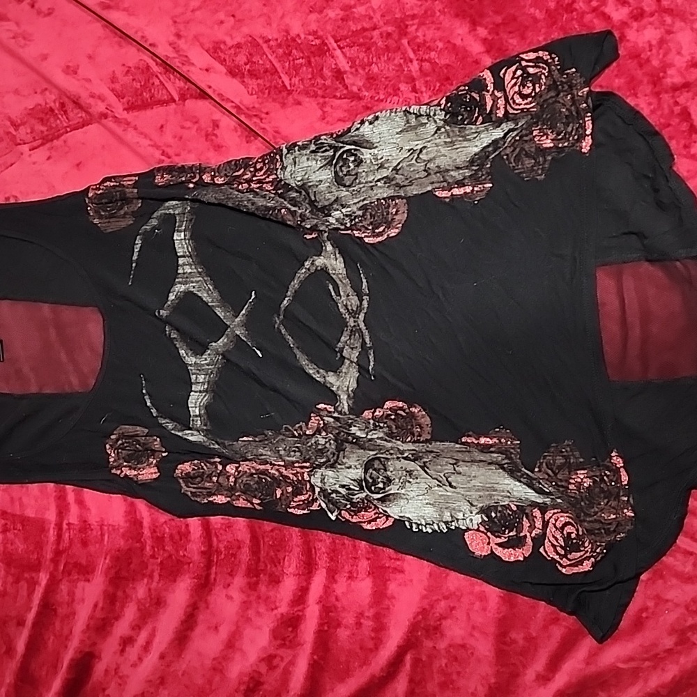Long shirt hottopic mini dress fishnet